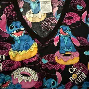 Tooniforms Disney lilo and stitch donut scrubs xs extra small